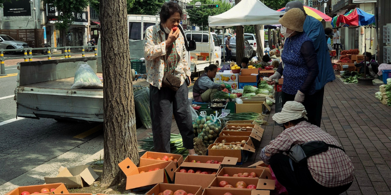 mercato mattutino a gueongju